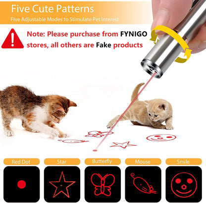 Rechargeable Interactive Cat Laser Pointer Toy with Mouse Accessory - Silver