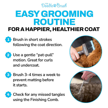 Slicker Dog Brushes Curly Coat Detangler, Double Head
