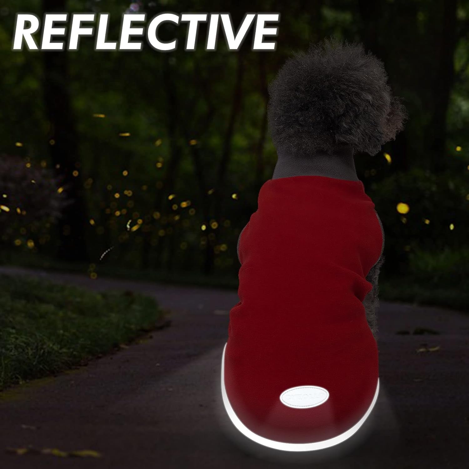 2 Pack Fleece Dog Sweater Pullover Lightweight Reflective Jacket