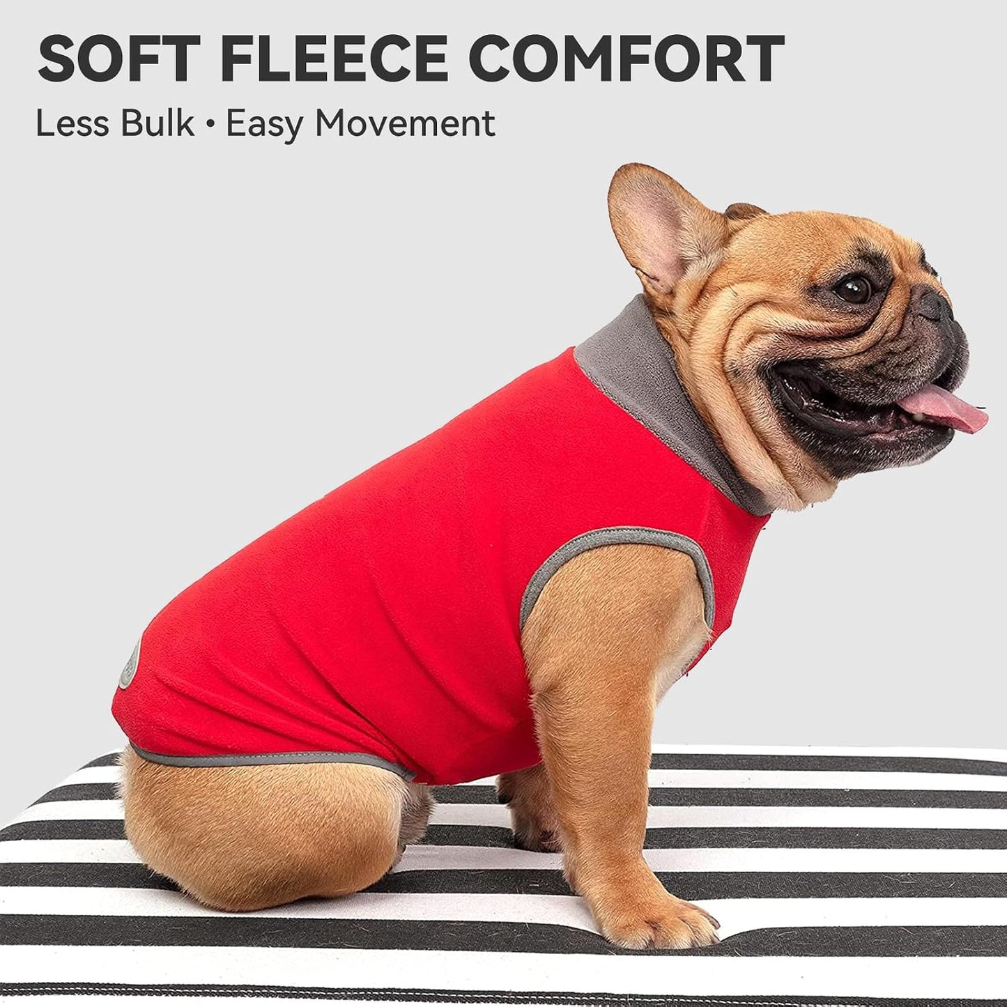 2 Pack Fleece Dog Sweater Pullover Lightweight Reflective Jacket