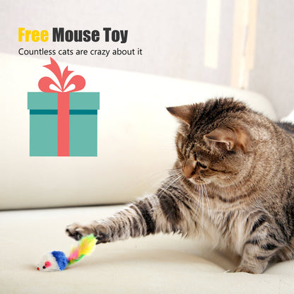 Rechargeable Interactive Cat Laser Pointer Toy with Mouse Accessory - Silver