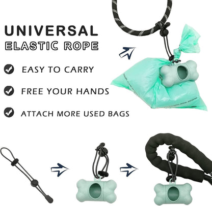 Dog Waste Bag Dispenser with Leak-Proof Scented Bags and Secure Carabiner - Includes 195 Bags, Blue
